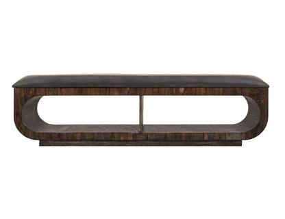 IFD  - Balam  - Upholstered Seat Bench with Two Open Shelves  - IFD4423BEN view 1