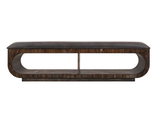 IFD  - Balam  - Upholstered Seat Bench with Two Open Shelves  - IFD4423BEN view 1