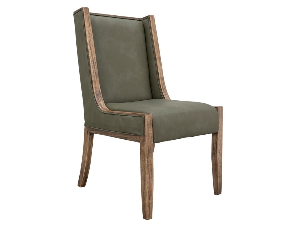 IFD - Balam - Upholstered Wooden Chair in Olive Green (Set of 2) - IFD4221CHUGN view 1