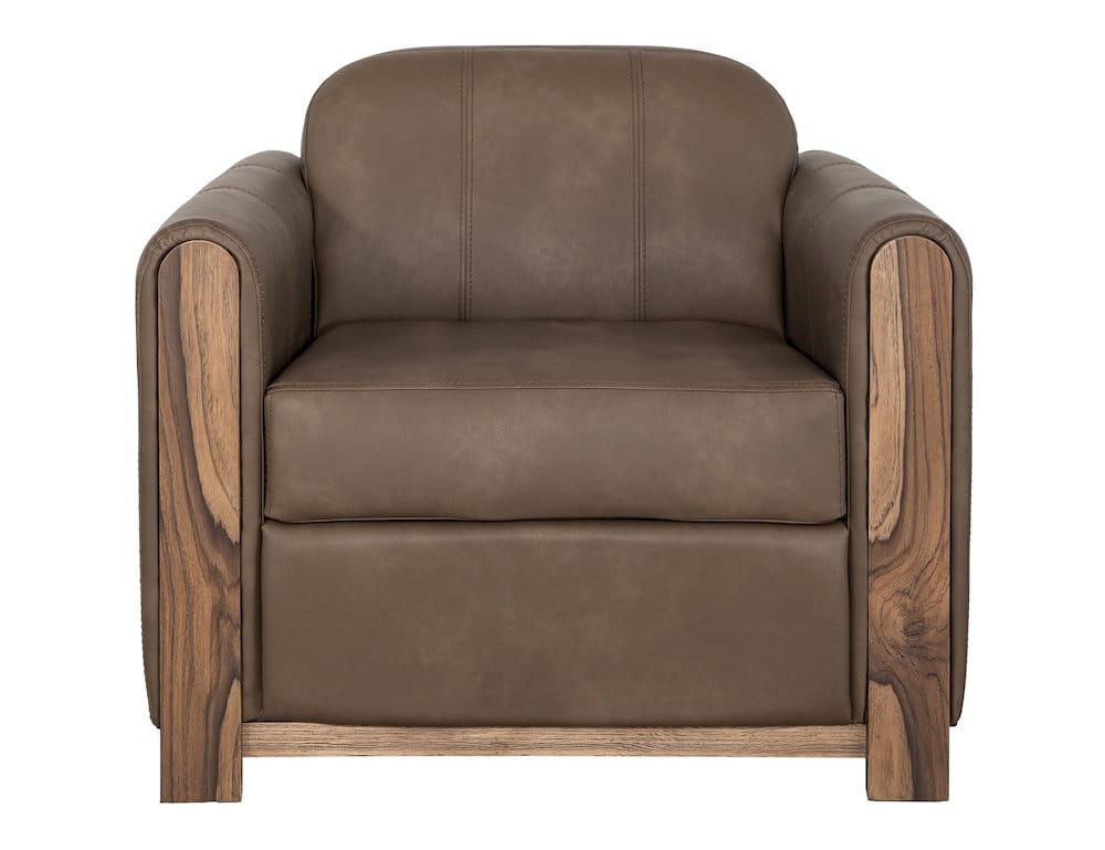 IFD  - Balam  - Wooden Frame & Base, Armchair  - Medium Brown  - IUP422-ACH-231 view 3