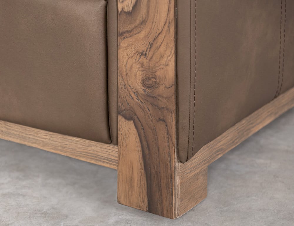 IFD  - Balam  - Wooden Frame & Base, Armchair  - Medium Brown  - IUP422-ACH-231 view 7