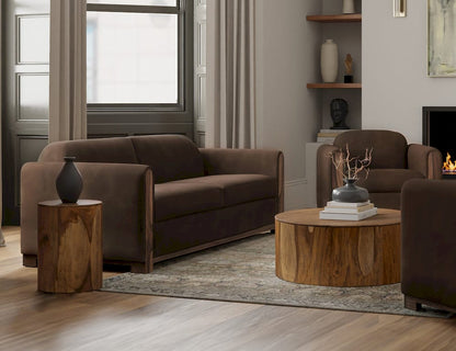 IFD  - Balam  - Wooden Frame & Base, Two-Cushion Sofa  - Dark Brown  - IUP422-SOF-212 view 3