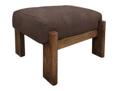 IFD  - Balam  - Wooden Frame & Base, Upholstered Seat Ottoman  - Dark Brown  - IUP422-OTT-212 view 2