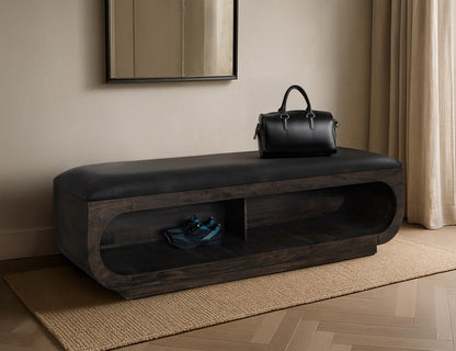 IFD - Black Balam - Bench in Oil Black - IFD4421BEN view 4