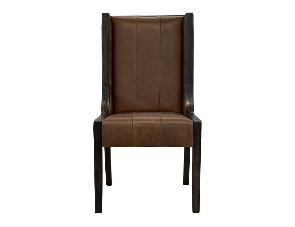 IFD - Black Balam - Upholstered Chair (100% Leather) in Brown (Set of 2) - IFD4422CHU view 2