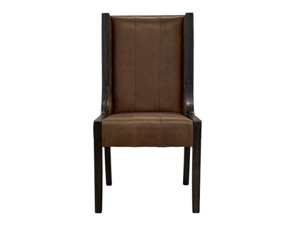 IFD - Black Balam - Upholstered Chair (100% Leather) in Brown (Set of 2) - IFD4422CHU view 2