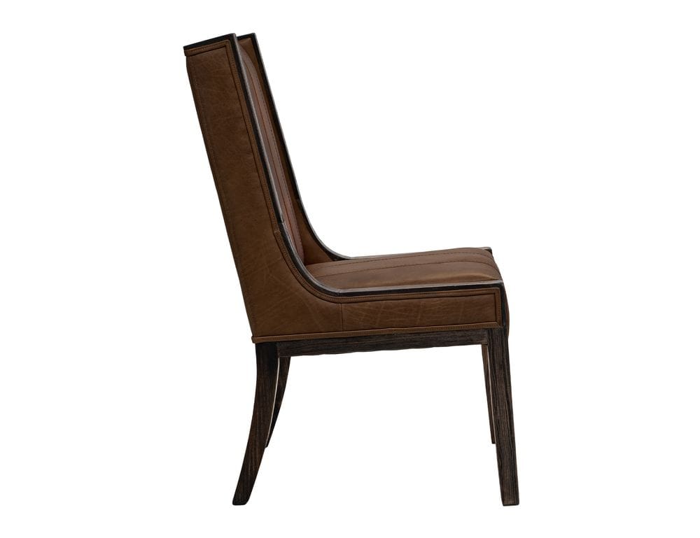 IFD - Black Balam - Upholstered Chair (100% Leather) in Brown (Set of 2) - IFD4422CHU view 3
