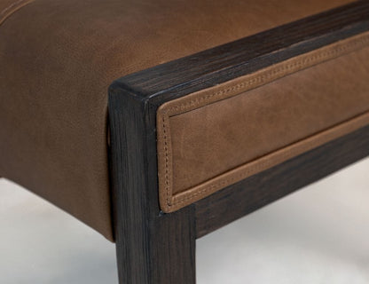 IFD - Black Balam - Upholstered Chair (100% Leather) in Brown (Set of 2) - IFD4422CHU view 6