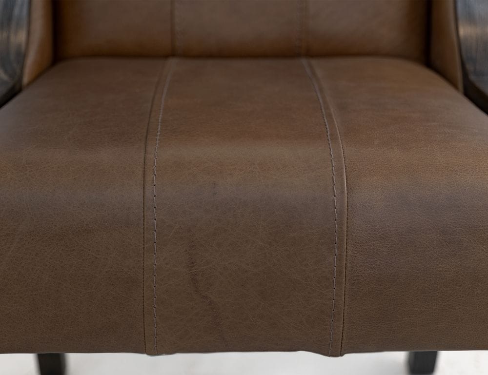 IFD - Black Balam - Upholstered Chair (100% Leather) in Brown (Set of 2) - IFD4422CHU view 7