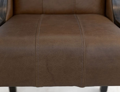 IFD - Black Balam - Upholstered Chair (100% Leather) in Brown (Set of 2) - IFD4422CHU view 7
