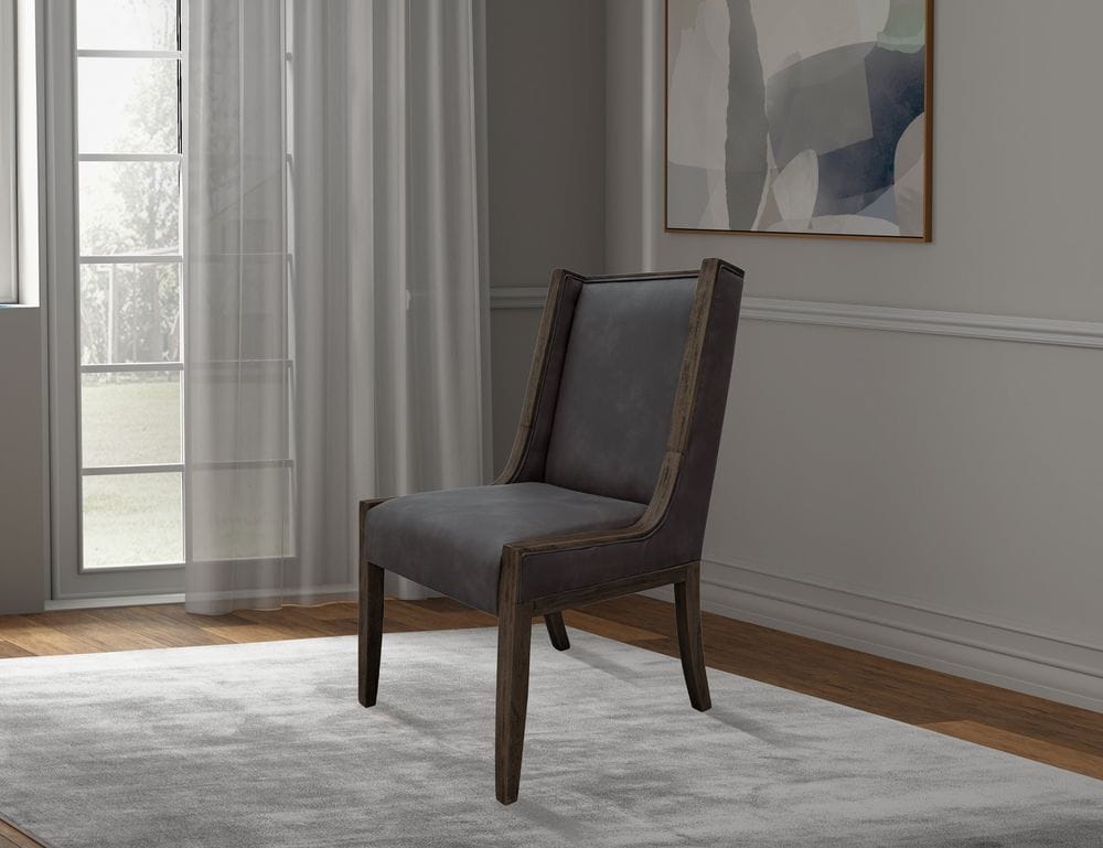 IFD - Black Balam - Upholstered Wooden Chair in Oil Black (Set of 2) - IFD4421CHUBN view 5