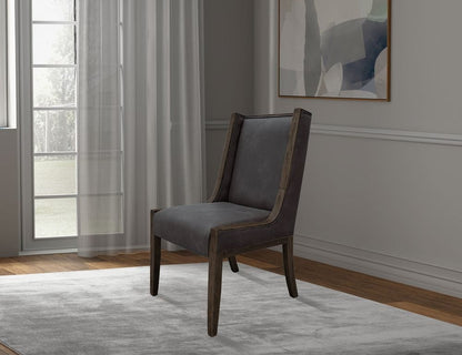 IFD - Black Balam - Upholstered Wooden Chair in Oil Black (Set of 2) - IFD4421CHUBN view 5