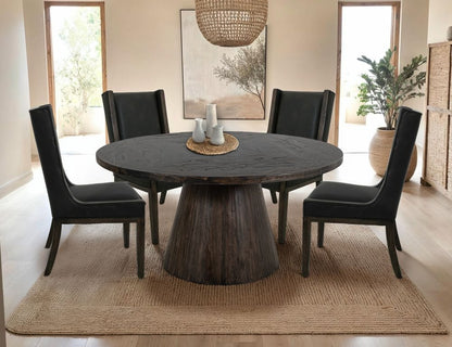 IFD - Black Balam - Upholstered Wooden Chair in Oil Black (Set of 2) - IFD4421CHUBN view 6