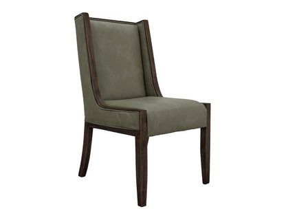 IFD - Black Balam - Upholstered Wooden Chair in Olive Green (Set of 2) - IFD4421CHUGN view 1