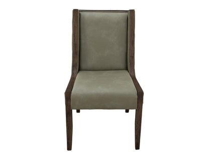 IFD - Black Balam - Upholstered Wooden Chair in Olive Green (Set of 2) - IFD4421CHUGN view 2