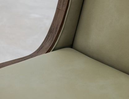 IFD - Black Balam - Upholstered Wooden Chair in Olive Green (Set of 2) - IFD4421CHUGN view 5