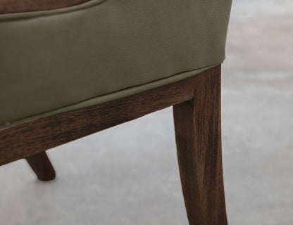 IFD - Black Balam - Upholstered Wooden Chair in Olive Green (Set of 2) - IFD4421CHUGN view 6