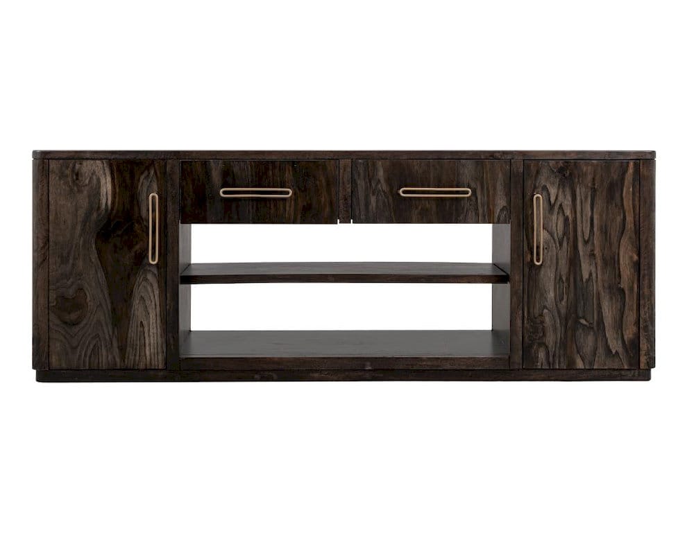 IFD  - Black Balam Wall Unit, TV Stand 80" with Electric Fireplace Insert  - IFD4421WALFP80 view 1