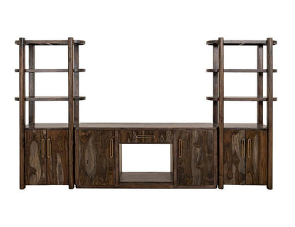 IFD  - Black Balam Wall Unit, TV Stand 80" with Electric Fireplace Insert  - IFD4421WALFP80 view 4