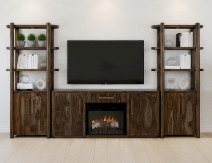 IFD  - Black Balam Wall Unit with Electric Fireplace Insert  - IFD4421WALFP view 2