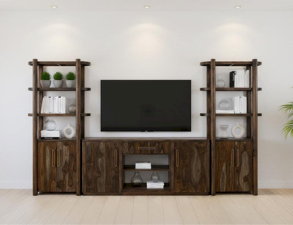 IFD  - Black Balam Wall Unit with Electric Fireplace Insert  - IFD4421WALFP view 5