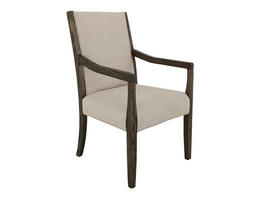 IFD - Black Verona - Upholstered Dining Armchair in Ivory - IFD3912CHU veiw 1