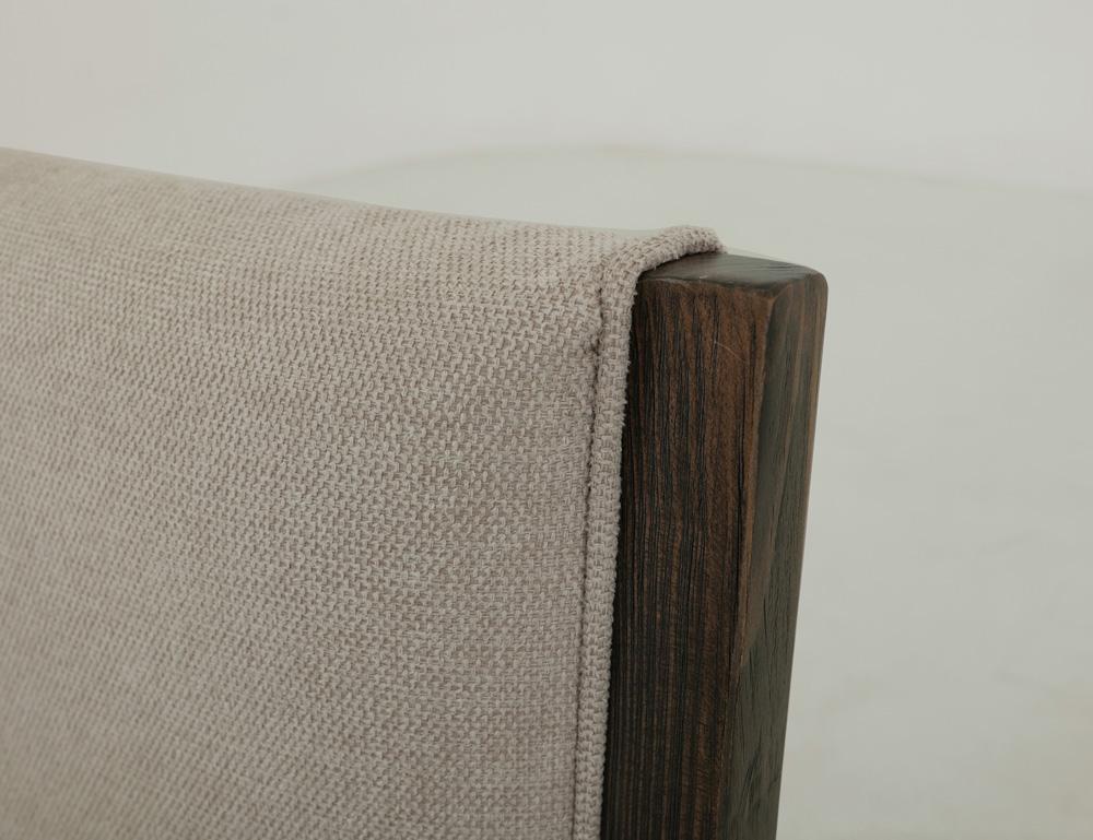 IFD - Black Verona - Upholstered Dining Armchair in Ivory - IFD3912CHU veiw 5