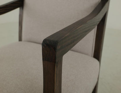 IFD - Black Verona - Upholstered Dining Armchair in Ivory - IFD3912CHU veiw 6