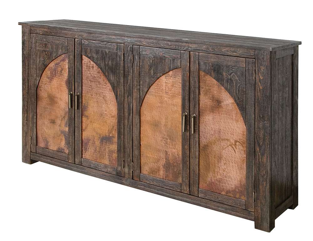 IFD - Blackburn - 4 Copper-Paneled Door Console - IFD7781CNS veiw 1