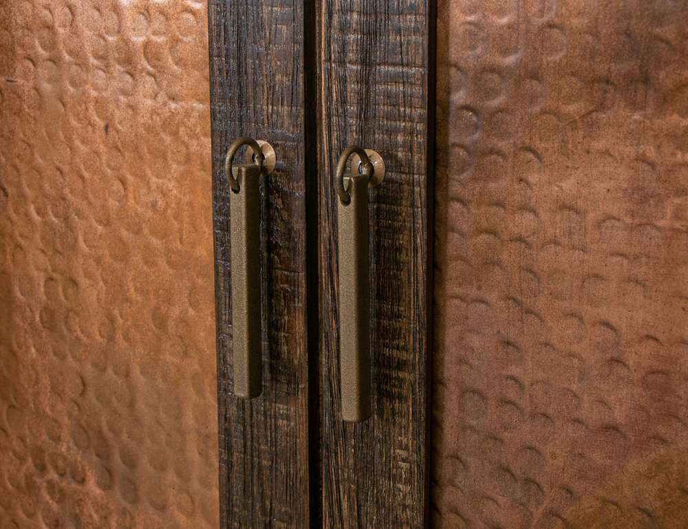 IFD - Blackburn - 4 Copper-Paneled Door Console - IFD7781CNS veiw 5