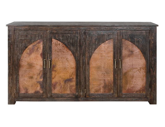 IFD - Blackburn - 4 Copper-Paneled Door Console - IFD7781CNS view 1