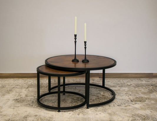 IFD - Blackburn - Copper Top & Iron Base Cocktail Table - IFD7781CKT view 2