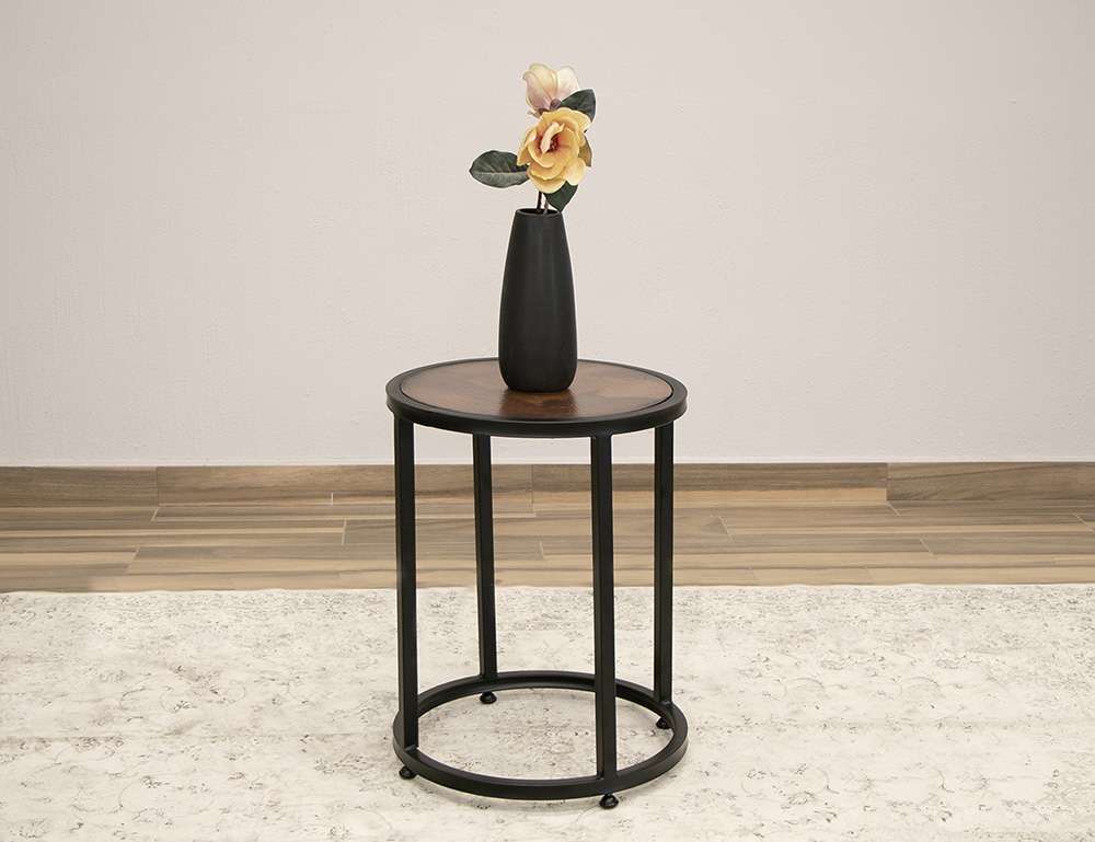 IFD - Blackburn - Copper Top & Iron Base End Table - IFD7782END veiw 2