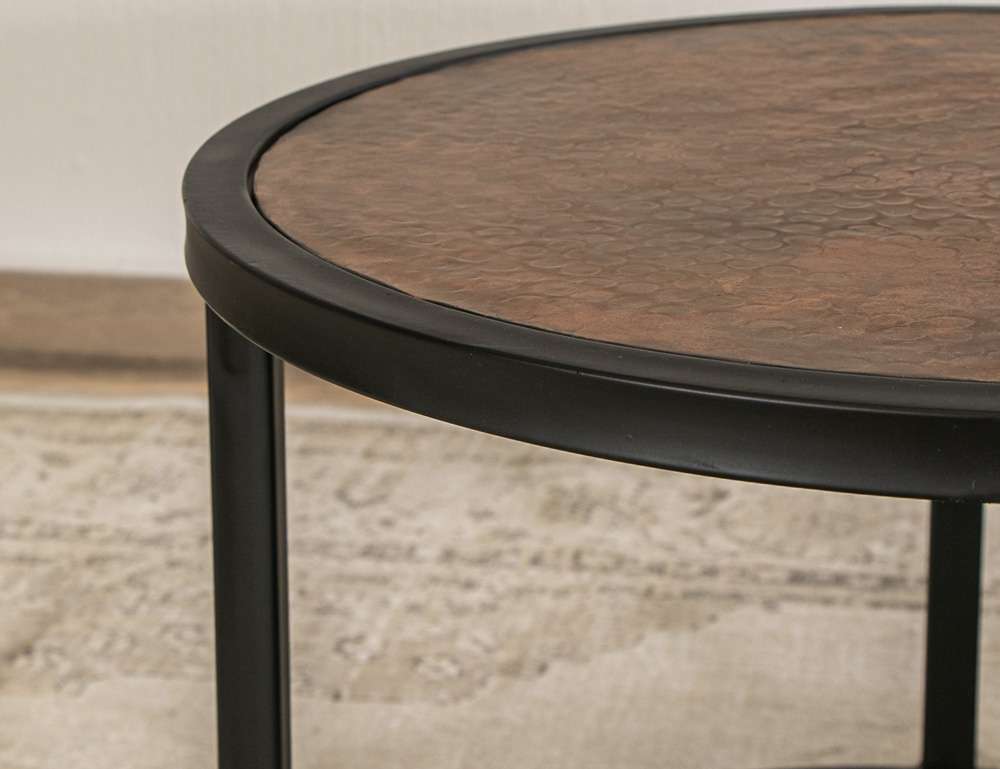 IFD - Blackburn - Copper Top & Iron Base End Table - IFD7782END veiw 5
