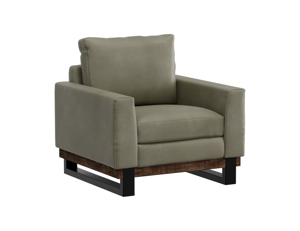 IFD  - Blackburn  - Metal & Wood Base, Armchair  - Green  - IUP778-ACH-232 view 1