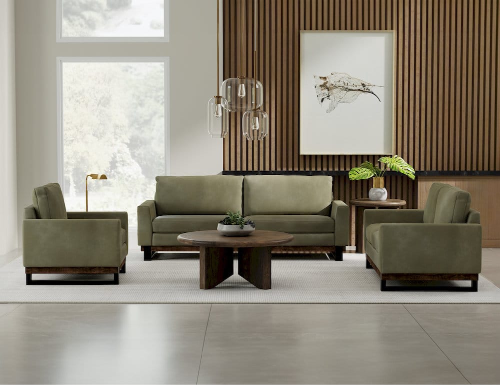 IFD  - Blackburn  - Metal & Wood Base, Sofa  - Green  - IUP778-SOF-232 view 4