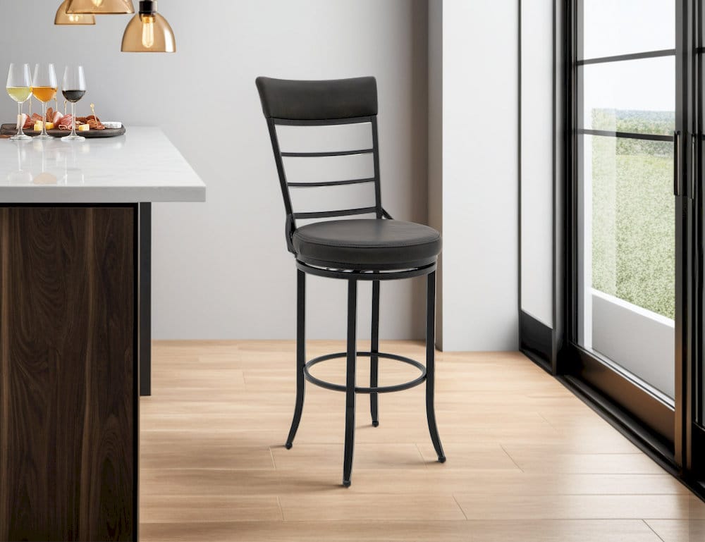 IFD  - Blackburn  - Wooden Frame & Metal Base, Barstool 30"  - Black  - IUP778-BST30-216 view 4