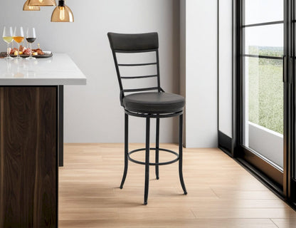 IFD  - Blackburn  - Wooden Frame & Metal Base, Barstool 30"  - Black  - IUP778-BST30-216 view 4
