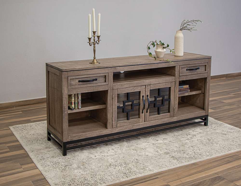 IFD - Blacksmith - 2 Drawer 2 Doors TV Stand - IFD2321STN70 veiw 2