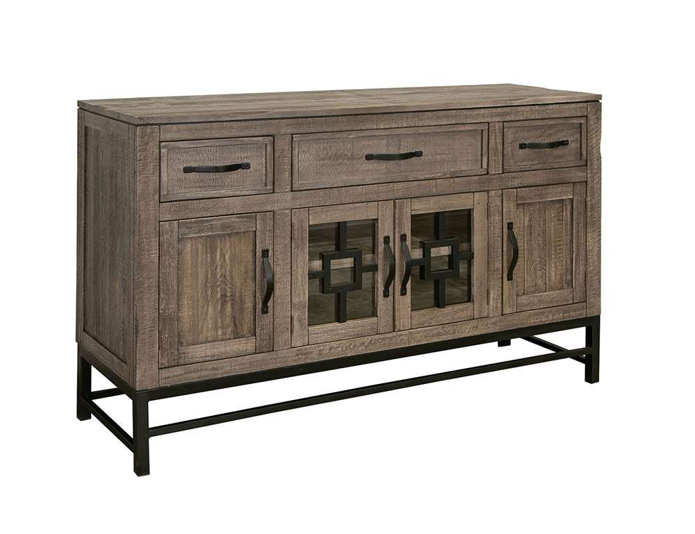 IFD - Blacksmith - 3 Drawer & 4 Doors Console - IFD2321CNS veiw 1