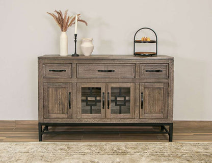 IFD - Blacksmith - 3 Drawer & 4 Doors Console - IFD2321CNS veiw 2