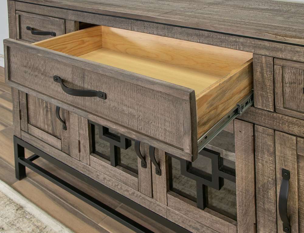 IFD - Blacksmith - 3 Drawer & 4 Doors Console - IFD2321CNS veiw 6