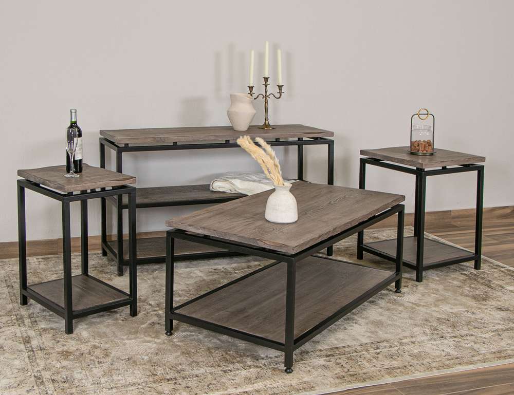 IFD - Blacksmith End Table, w/ shelf  - IFD2321END veiw 2