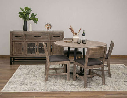 IFD - Blacksmith - Upholstered Seat Wooden Chair (Set of 2) - IFD2321CHR veiw 3