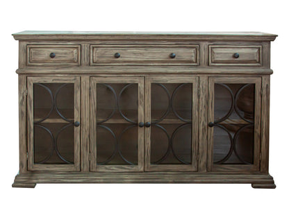IFD - Bonanza Console w/ 4 Glass Doors w/3 Drawers - IFD410CONS view 1