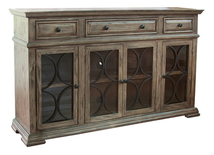 IFD - Bonanza Console w/ 4 Glass Doors w/3 Drawers - IFD410CONS view 2
