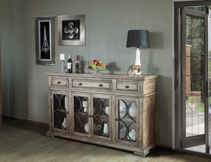 IFD - Bonanza Console w/ 4 Glass Doors w/3 Drawers - IFD410CONS view 3
