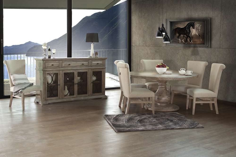 IFD - Bonanza Console w/ 4 Glass Doors w/3 Drawers - IFD410CONS veiw 3