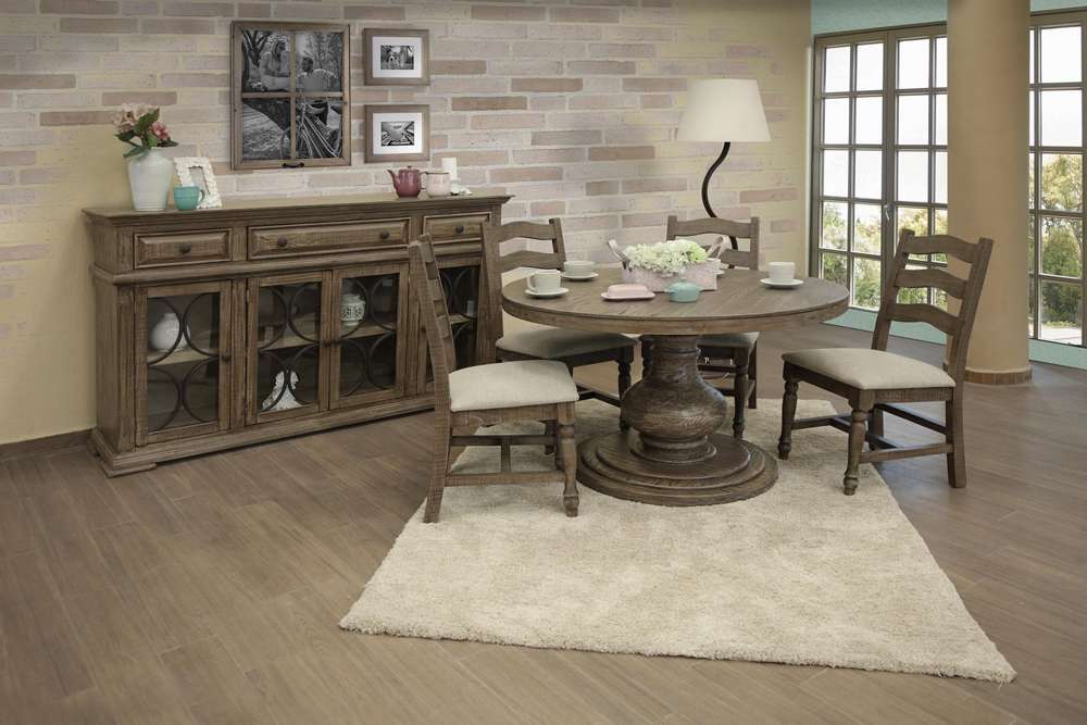 IFD - Bonanza Console w/ 4 Glass Doors w/3 Drawers - IFD410CONS veiw 4