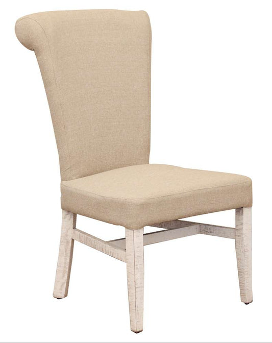 IFD - Bonanza Ivory Uph. Chair w/ Handle behind Back-rest (Set of 2) - IFD4150CHAIR veiw 1